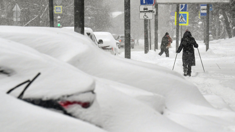 Photo of foto | „Apocalipsă de zăpadă” la Moscova: Cea mai abundentă ninsoare din ultimul secol